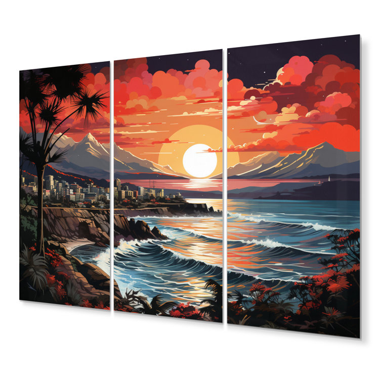 Designart City Maui Popart Iv On Metal Pieces Print Wayfair Canada